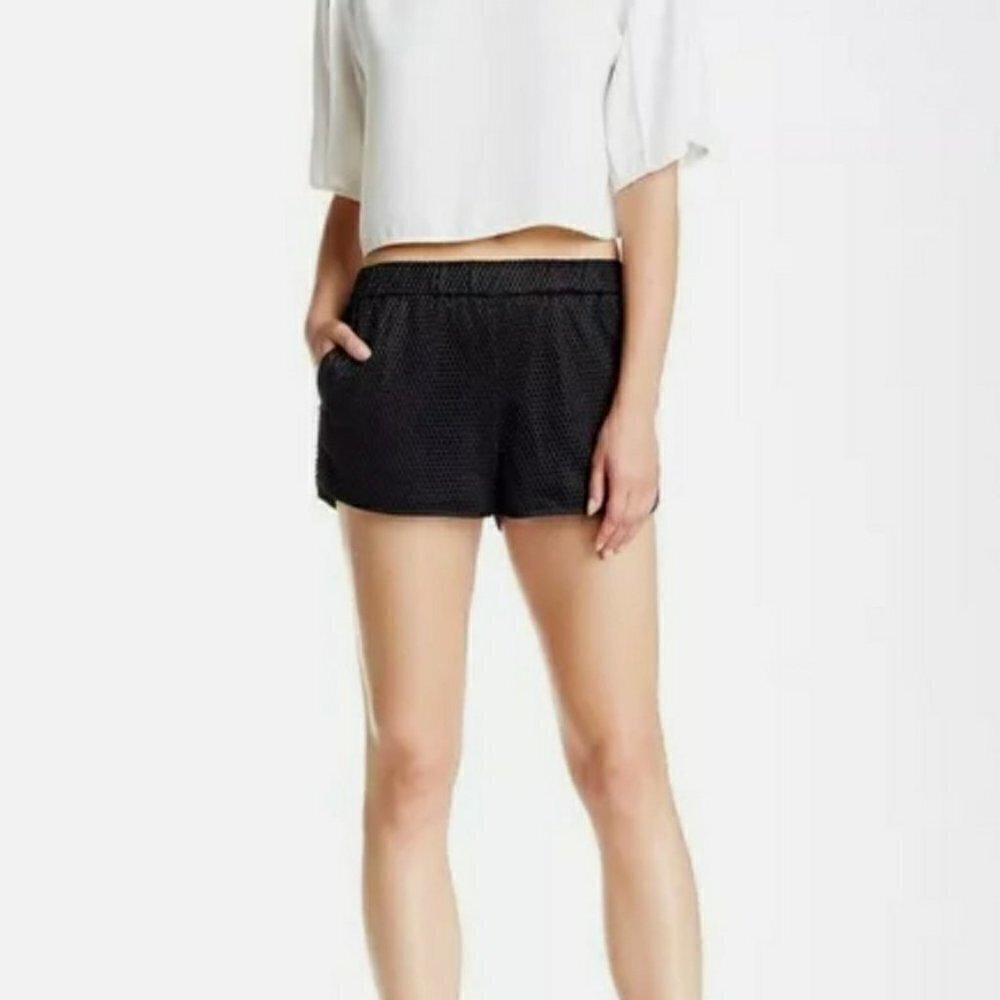 Co + Co High Waisted Mesh Track Shorts